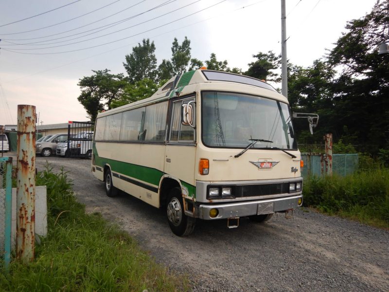 福島市　日野　レインボーバス　廃車　解体車　輸出向け車両
